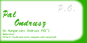 pal ondrusz business card